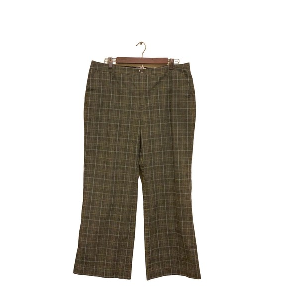 Cato Women’s Size 16 Plus Gray Grey Plaid Curvy Wide Leg Stretch RN 37080 Flat - Picture 1 of 9